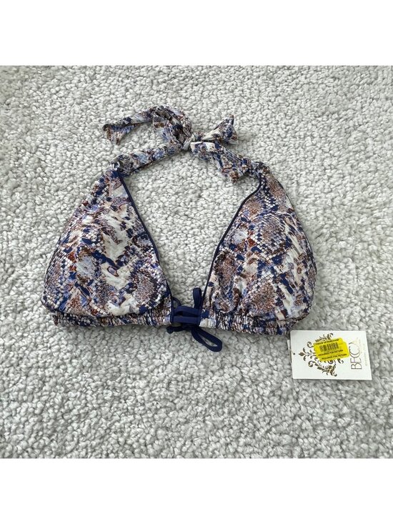 BECCA Tops - Becca By Rebecca Virtue Python Snakeskin Bikini Swim Top Womens DD